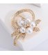 XSB166 - Golden Pearl Saree Brooch